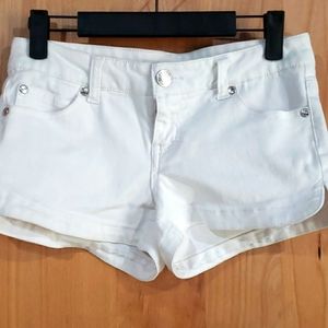 Euc! CELEBRITY PINK white low-rise shorts